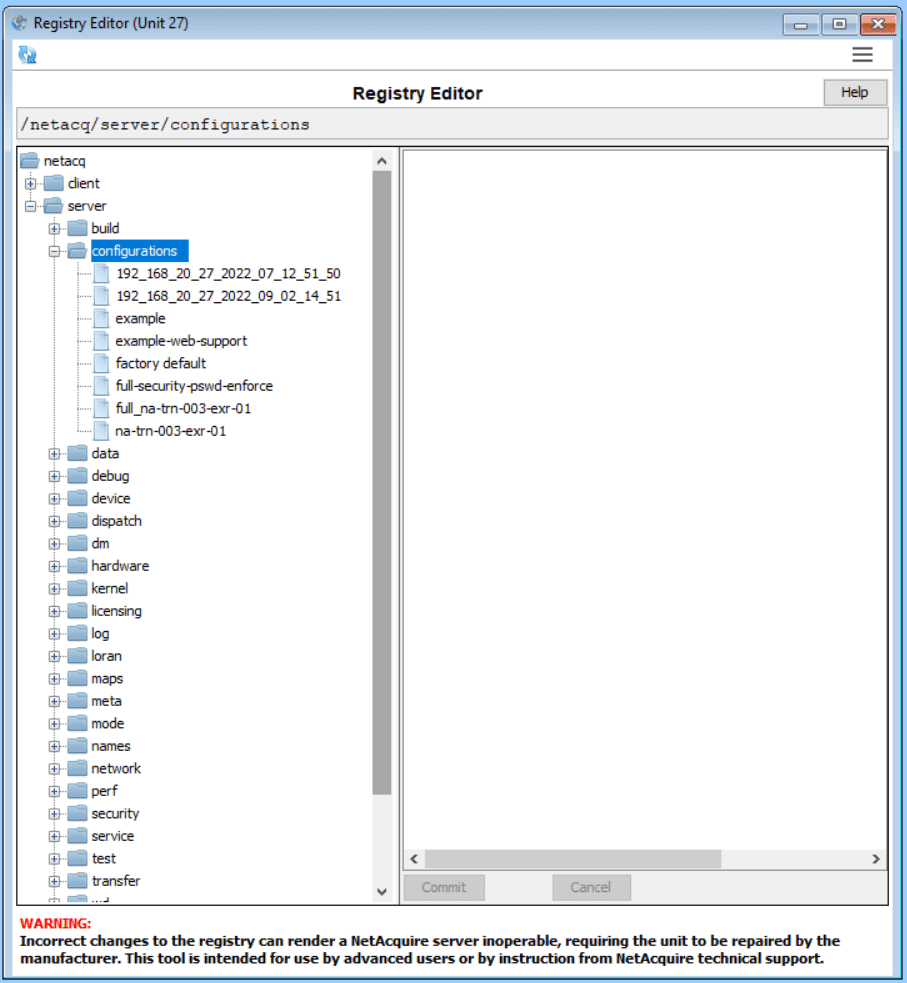 snapshots in registry