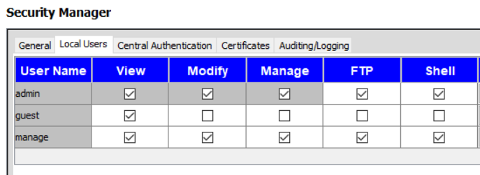 security manager