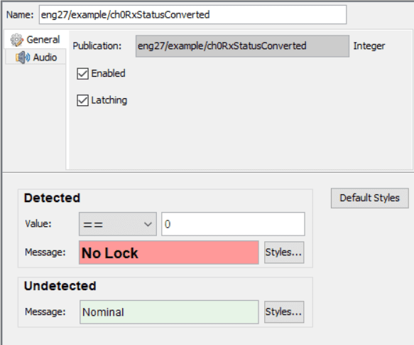 alarm config