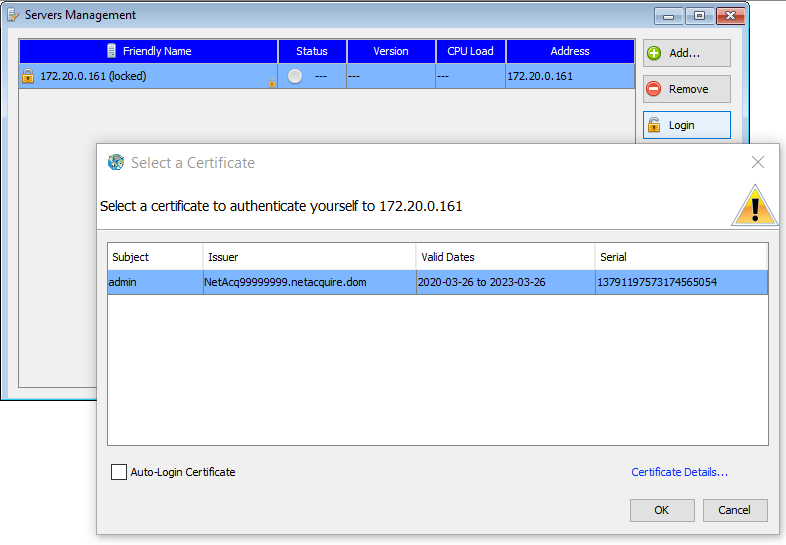 Certificate Authentication