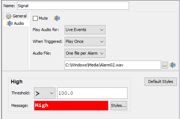 audible alarms